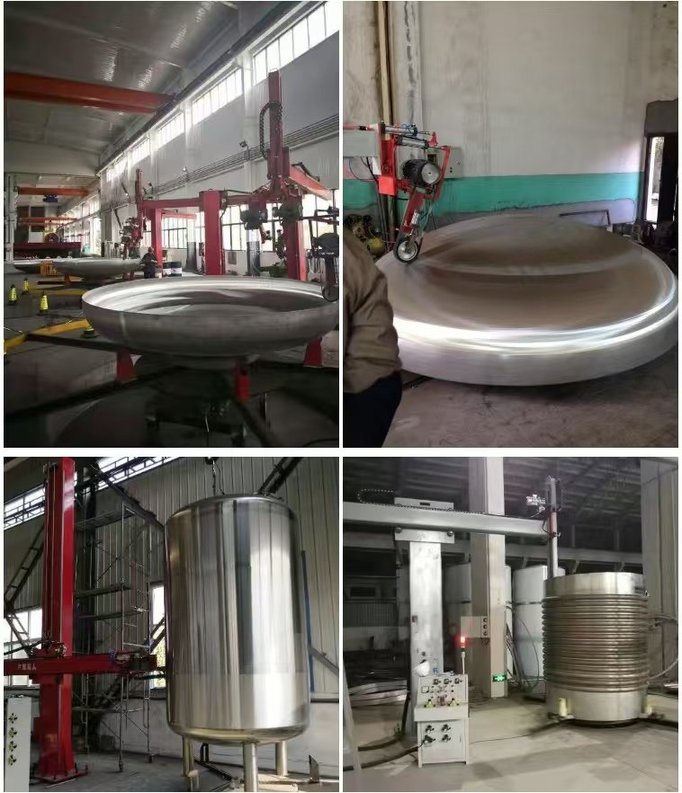 tank dish end polishing machine